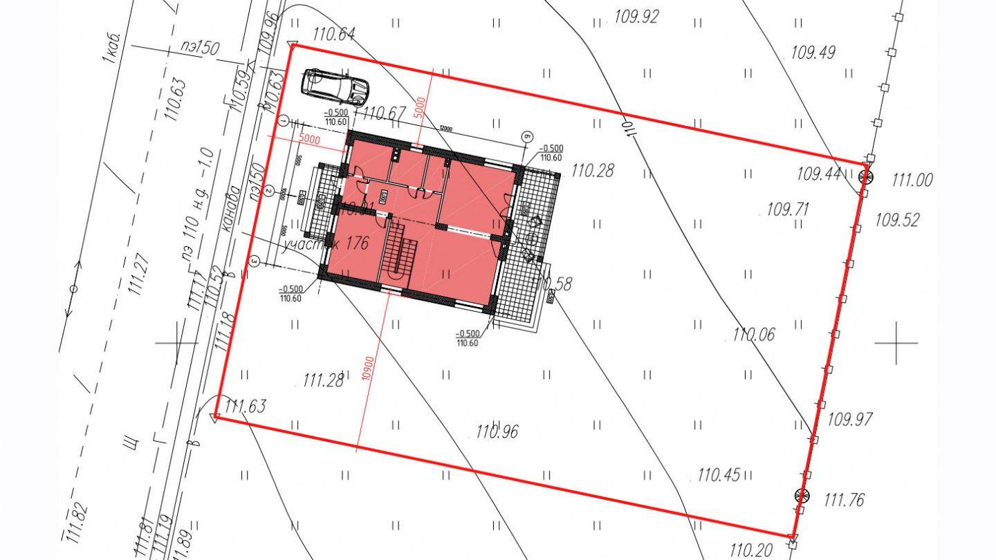 Координирование здания позволяет определить точное место расположение здания на участке, его контуры